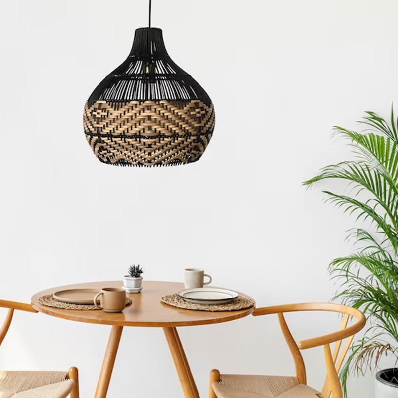 Beach Rattan Pendant Light for Kitchen Island