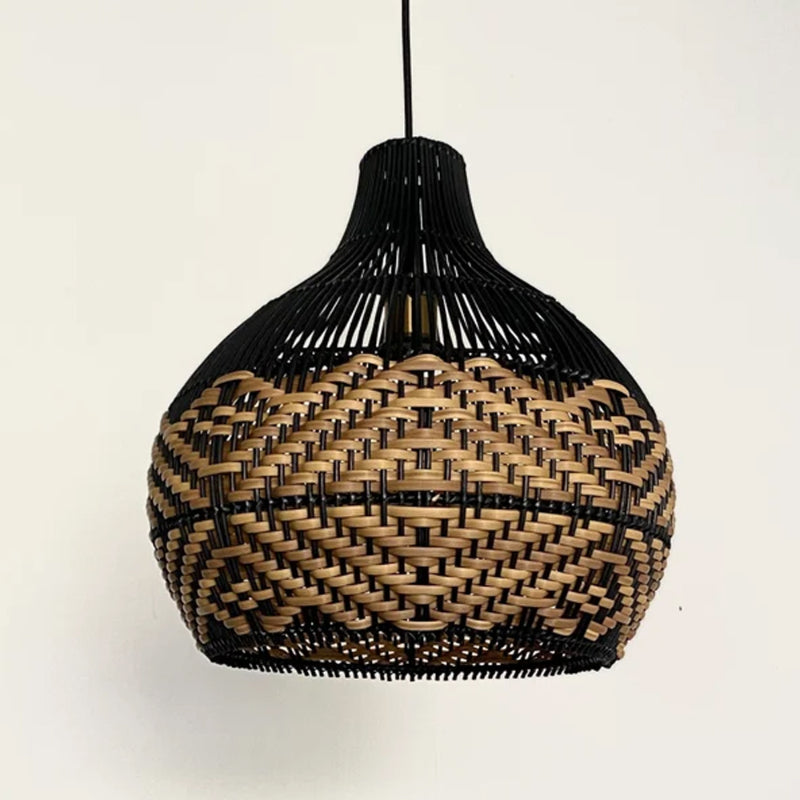 Beach Rattan Pendant Light for Kitchen Island