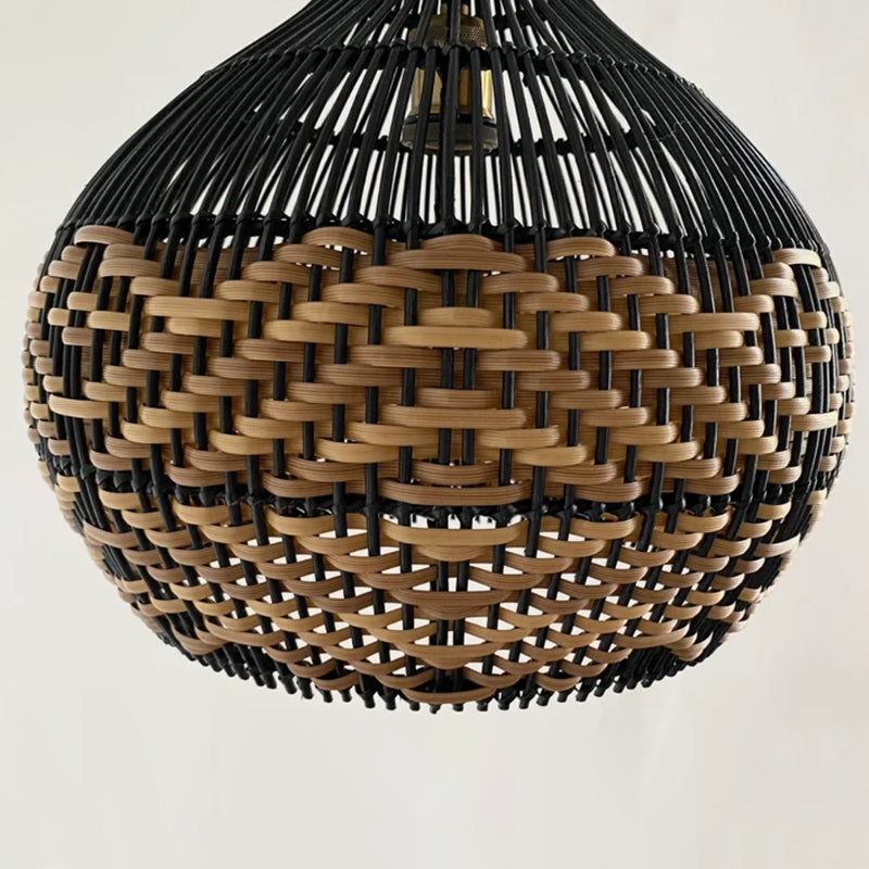 Beach Rattan Pendant Light for Kitchen Island
