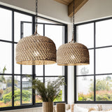 Load image into Gallery viewer, Retro Pendant Lights Hemp Rope Woven Lampshade