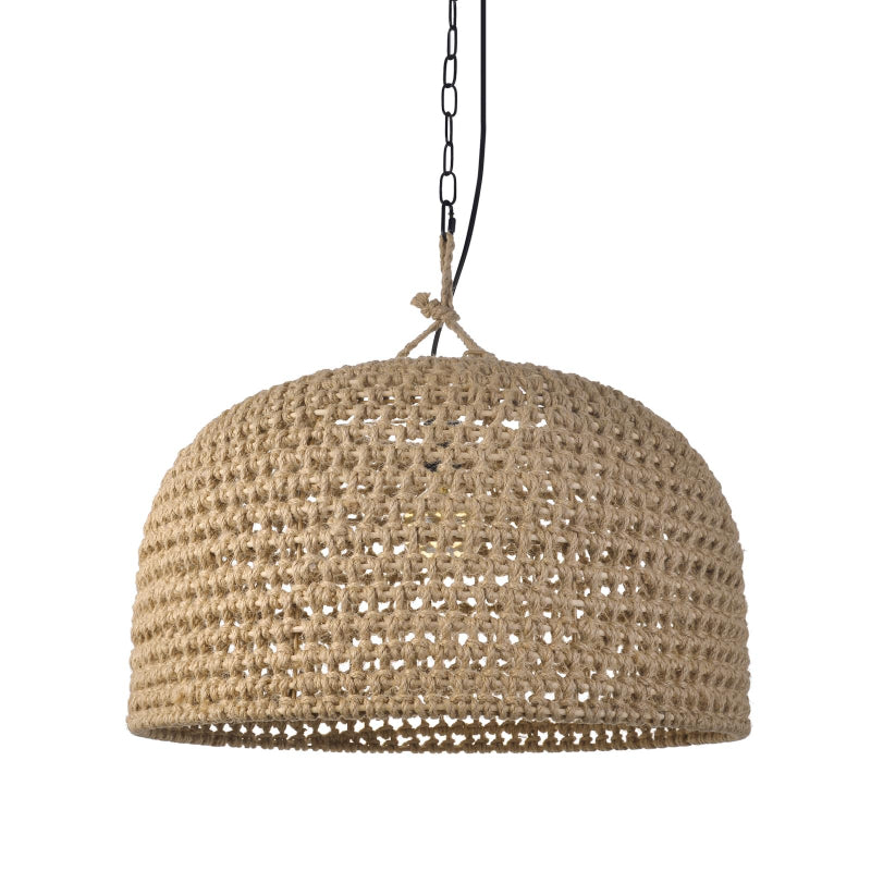 Retro Pendant Lights Hemp Rope Woven Lampshade