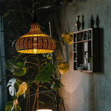 Load image into Gallery viewer, Rattan Patio Pendant Light Bohemian Lampshade