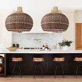 Load image into Gallery viewer, Kitchen Lampshade Vintage Rattan Pendant Light