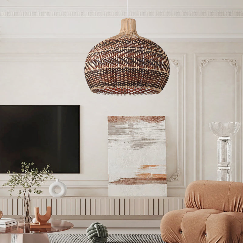 Kitchen Lampshade Vintage Rattan Pendant Light