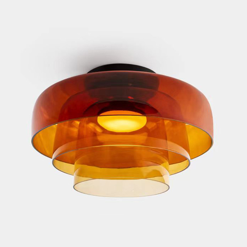 Creative Glass Ceiling Light Multi-Layer Pendant Lampshade