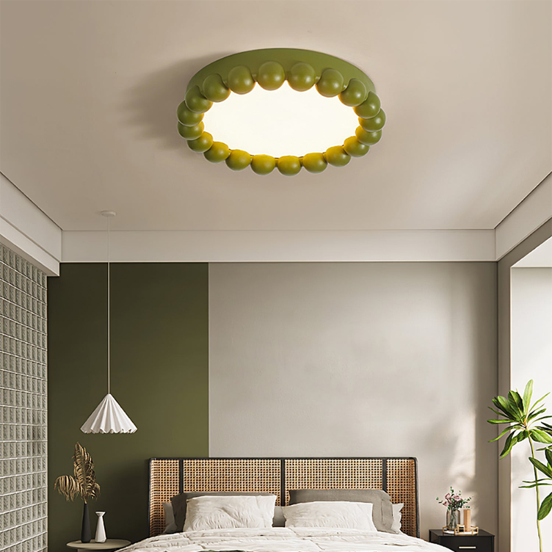 Minimalist Resin Beads Shape Flush Mount Ceiling Light