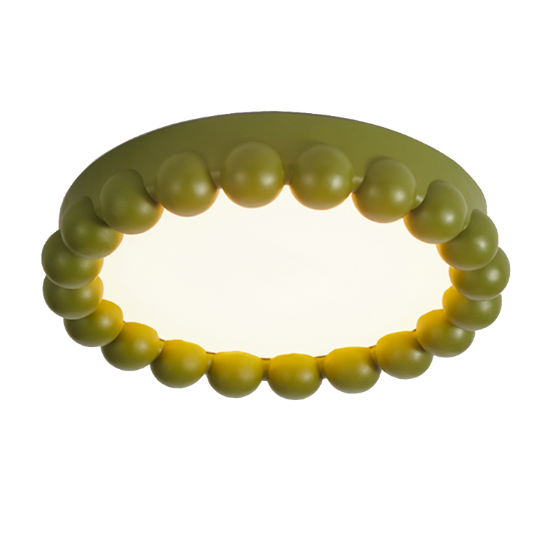 Minimalist Resin Beads Shape Flush Mount Ceiling Light