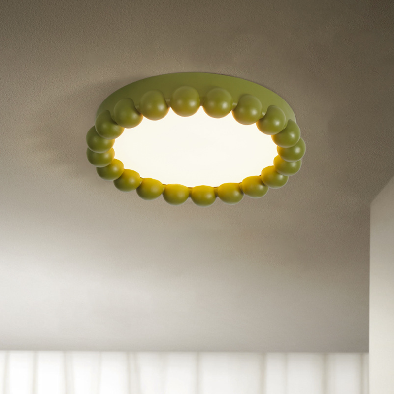 Minimalist Resin Beads Shape Flush Mount Ceiling Light