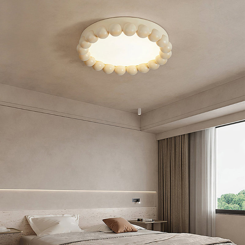 Minimalist Resin Beads Shape Flush Mount Ceiling Light