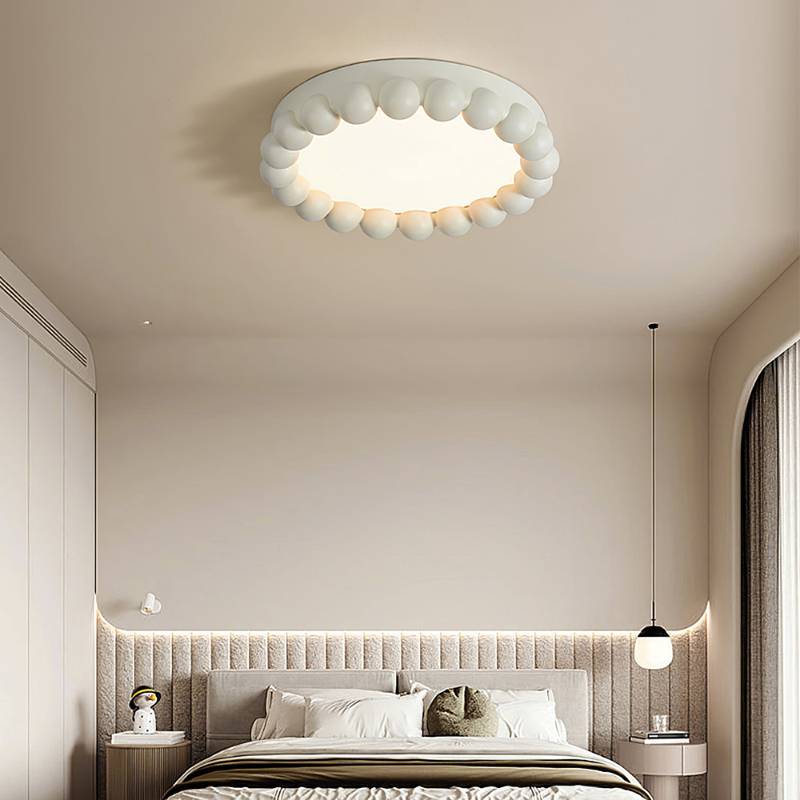 Minimalist Resin Beads Shape Flush Mount Ceiling Light