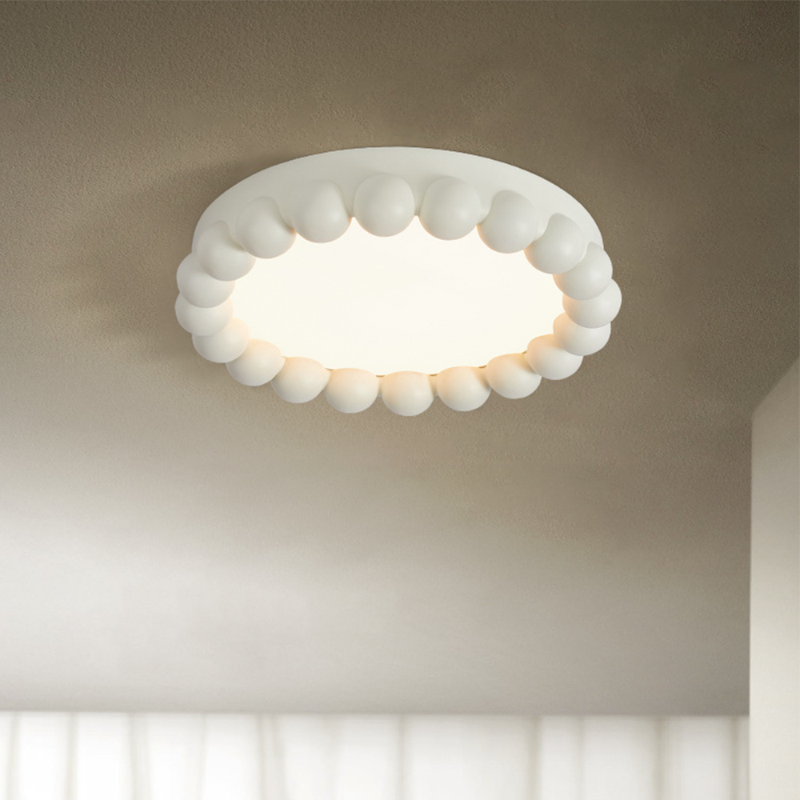 Minimalist Resin Beads Shape Flush Mount Ceiling Light
