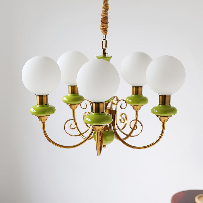 Modern Creative Art Green Chandelier