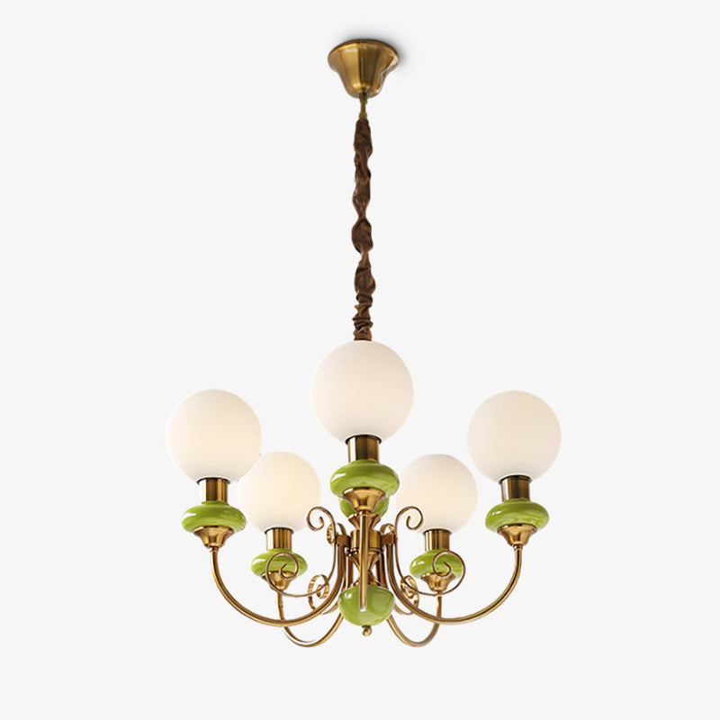 Modern Creative Art Green Chandelier
