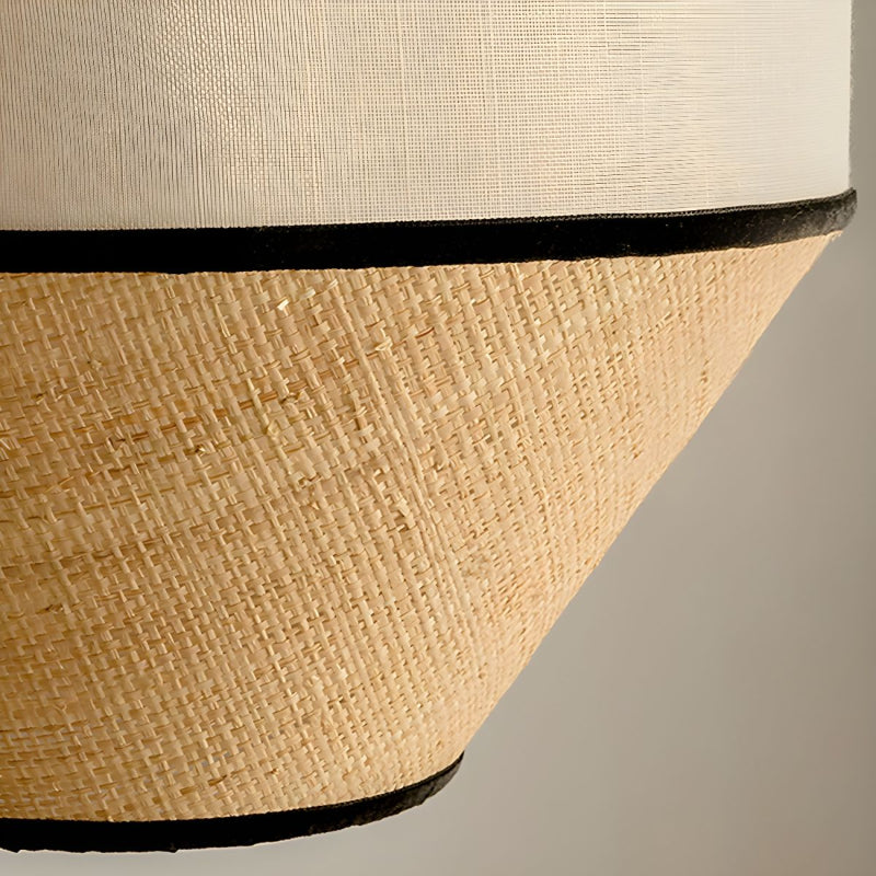 Black Geometric Fabric Pendant Light