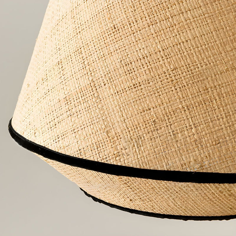 Black Geometric Fabric Pendant Light