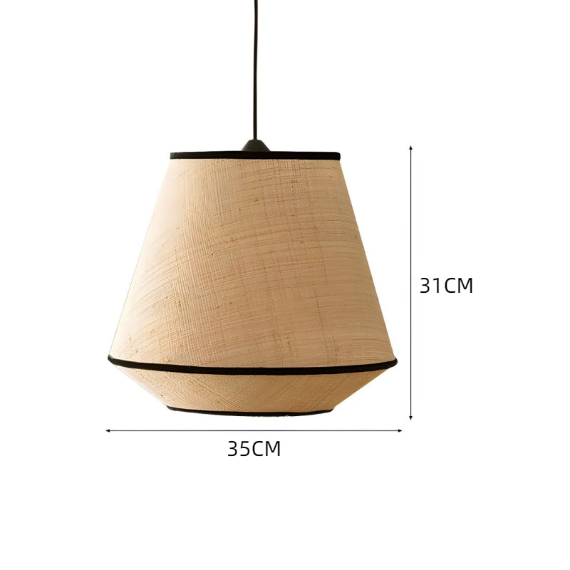 Black Geometric Fabric Pendant Light