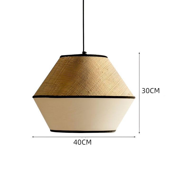 Black Geometric Fabric Pendant Light