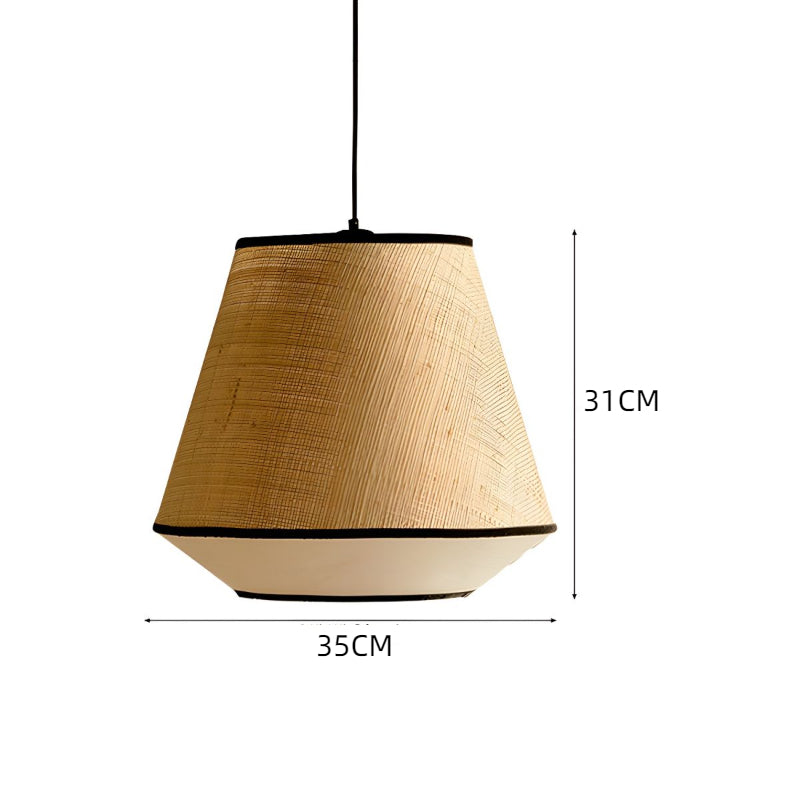 Black Geometric Fabric Pendant Light