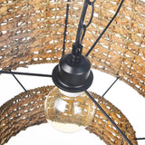 Load image into Gallery viewer, Natural Rattan Drum Hanging Pendant Light