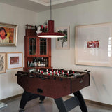 Load image into Gallery viewer, Vintage Red Metal Saucer Pendant Light