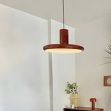 Load image into Gallery viewer, Vintage Red Metal Saucer Pendant Light