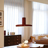 Load image into Gallery viewer, Vintage Red Metal Saucer Pendant Light