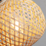 Load image into Gallery viewer, Minimal Bamboo Woven Kitchen Island Hanging Lamp