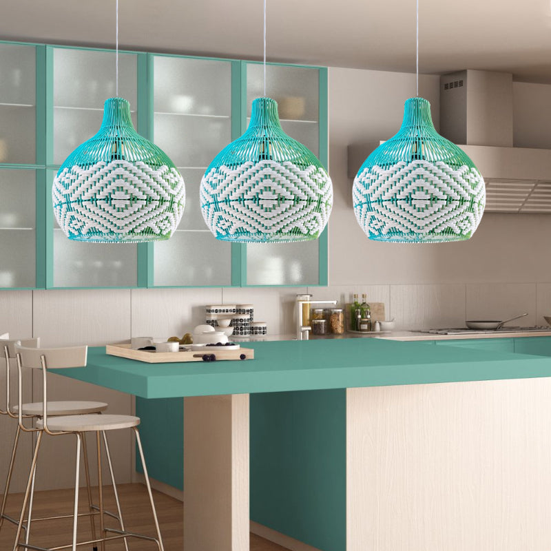 Sapphire Cove Rattan Pendant Light Interior Hanging Lamp