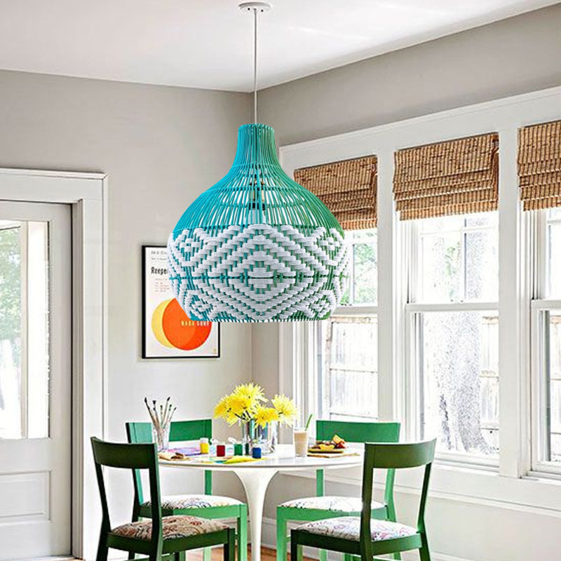 Sapphire Cove Rattan Pendant Light Interior Hanging Lamp