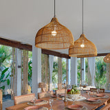 Load image into Gallery viewer, Simple Hand-woven Rattan Pendant Light Dining Room Kitchen Hanging Lamp