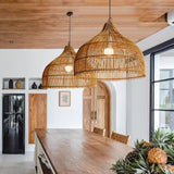 Load image into Gallery viewer, Simple Hand-woven Rattan Pendant Light Dining Room Kitchen Hanging Lamp