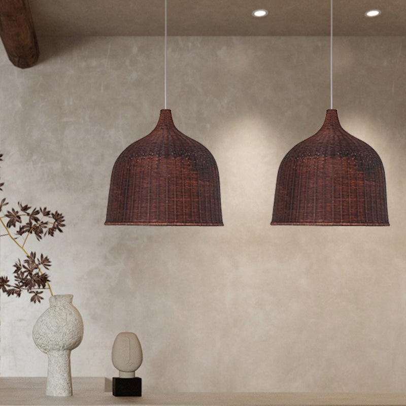 Bohemian Pendant Lampshade Rattan Woven Pendant Light