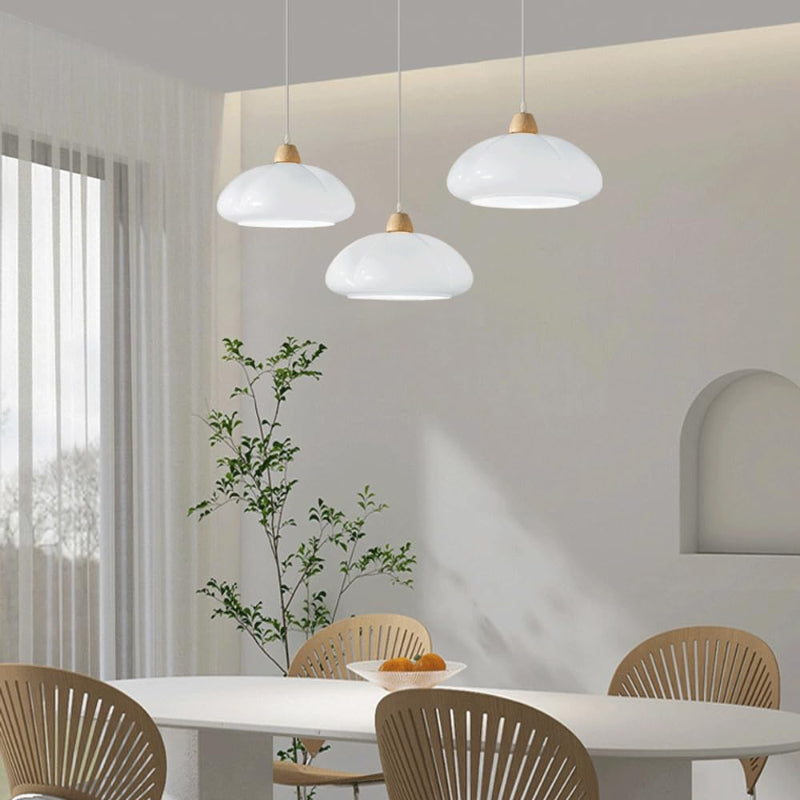 Vintage Pumpkin Glass Pendant Light