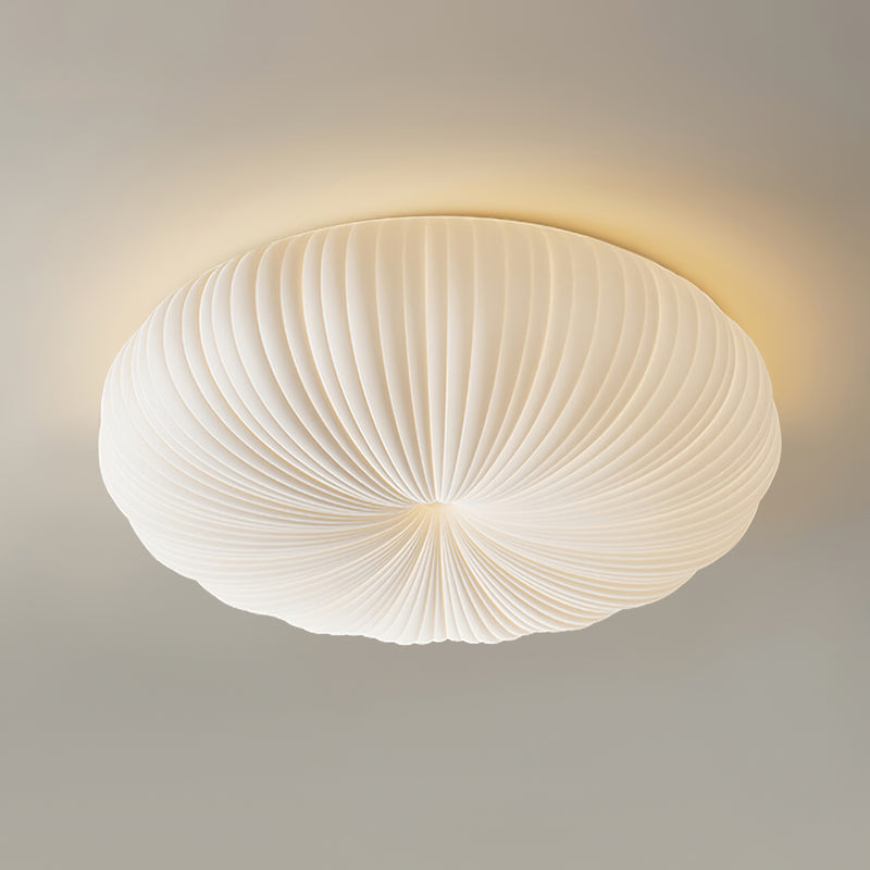 Minimalist Shell Round LED Flush Mount Ceiling Light