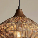 Load image into Gallery viewer, Wabi-sabi Retro Rattan Pendant Wicker Light Fixture