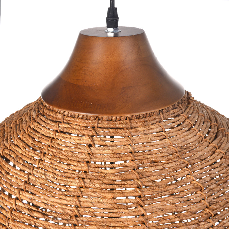 Oversize Rattan Pendant Light Kitchen Island Woven Cage Lampshade