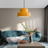Load image into Gallery viewer, Modern Style Cylindrical Shade Metal Hanging Light in Orange