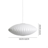 Load image into Gallery viewer, Silk Fabric Oval Nelson Bubble Pendant Lamp