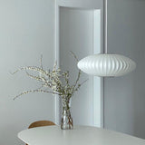 Load image into Gallery viewer, Silk Fabric Oval Nelson Bubble Pendant Lamp