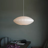 Load image into Gallery viewer, Silk Fabric Oval Nelson Bubble Pendant Lamp