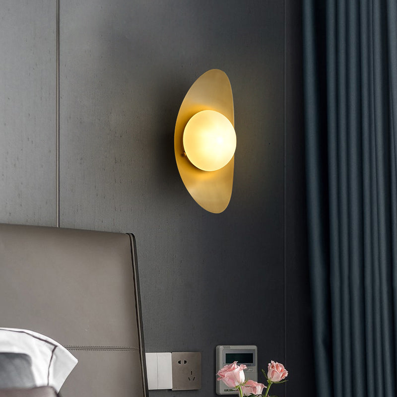 Brass Gold Globe Wall Lamp Vanity Light Fixture