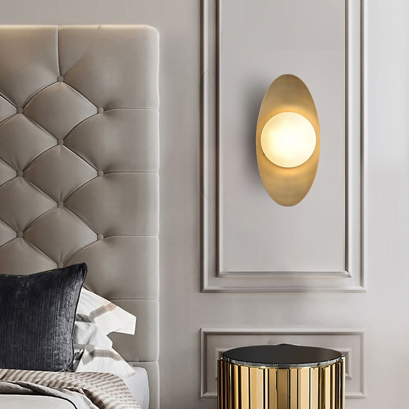 Brass Gold Globe Wall Lamp Vanity Light Fixture