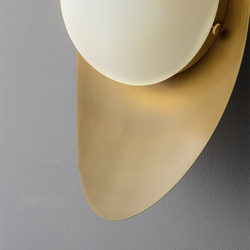 Brass Gold Globe Wall Lamp Vanity Light Fixture