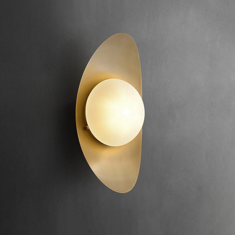 Brass Gold Globe Wall Lamp Vanity Light Fixture