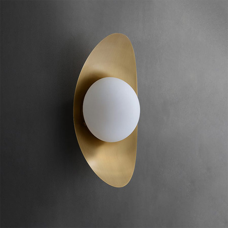 Brass Gold Globe Wall Lamp Vanity Light Fixture