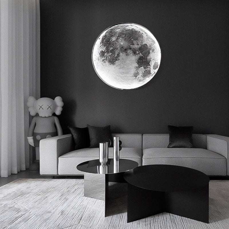 Moon Wall Lamp Modern Light Trichromatic Light Adjustable Creative Corridor Mural Lamp
