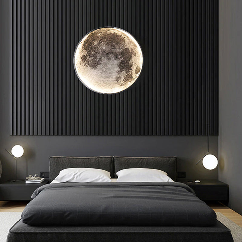Moon Wall Lamp Modern Light Trichromatic Light Adjustable Creative Corridor Mural Lamp