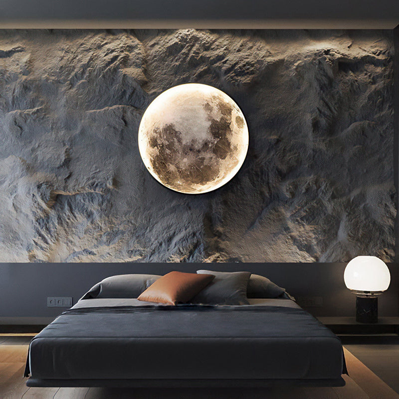 Moon Wall Lamp Modern Light Trichromatic Light Adjustable Creative Corridor Mural Lamp