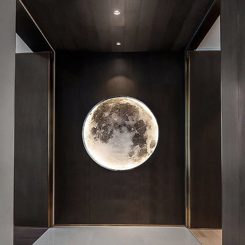 Moon Wall Lamp Modern Light Trichromatic Light Adjustable Creative Corridor Mural Lamp