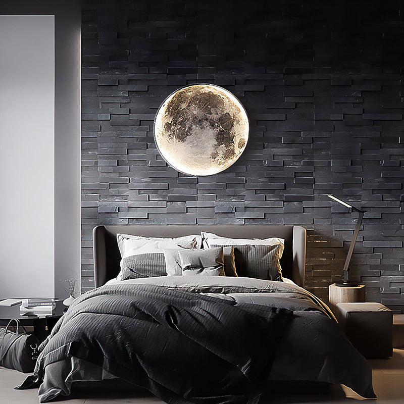 Moon Wall Lamp Modern Light Trichromatic Light Adjustable Creative Corridor Mural Lamp